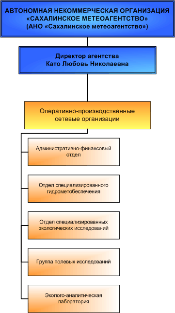 Структура АНО Сахалинское Метеоагентство